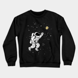 Bitcoin To The Moon Crypto Currency Astronaut Crewneck Sweatshirt